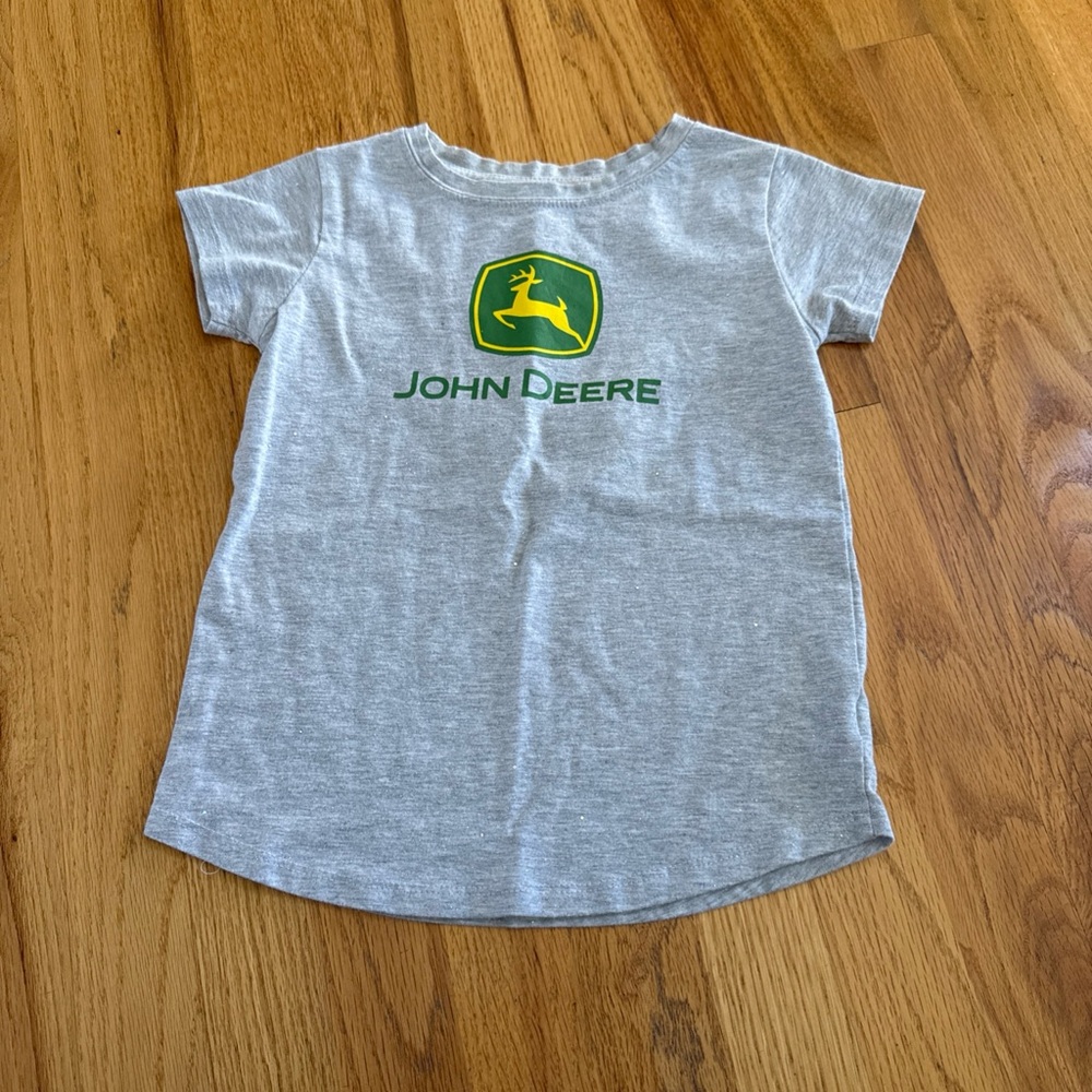 JOHN DEERE Gray/Glitter T-Shirt, Size 6X